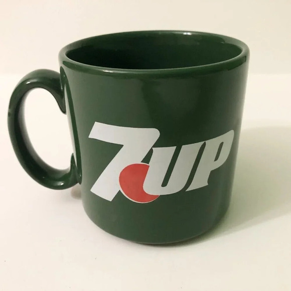Vintage 7 Up Soda Beverage Collectible Green  Coffee Mug Cup Made in England - Picture 11 of 11